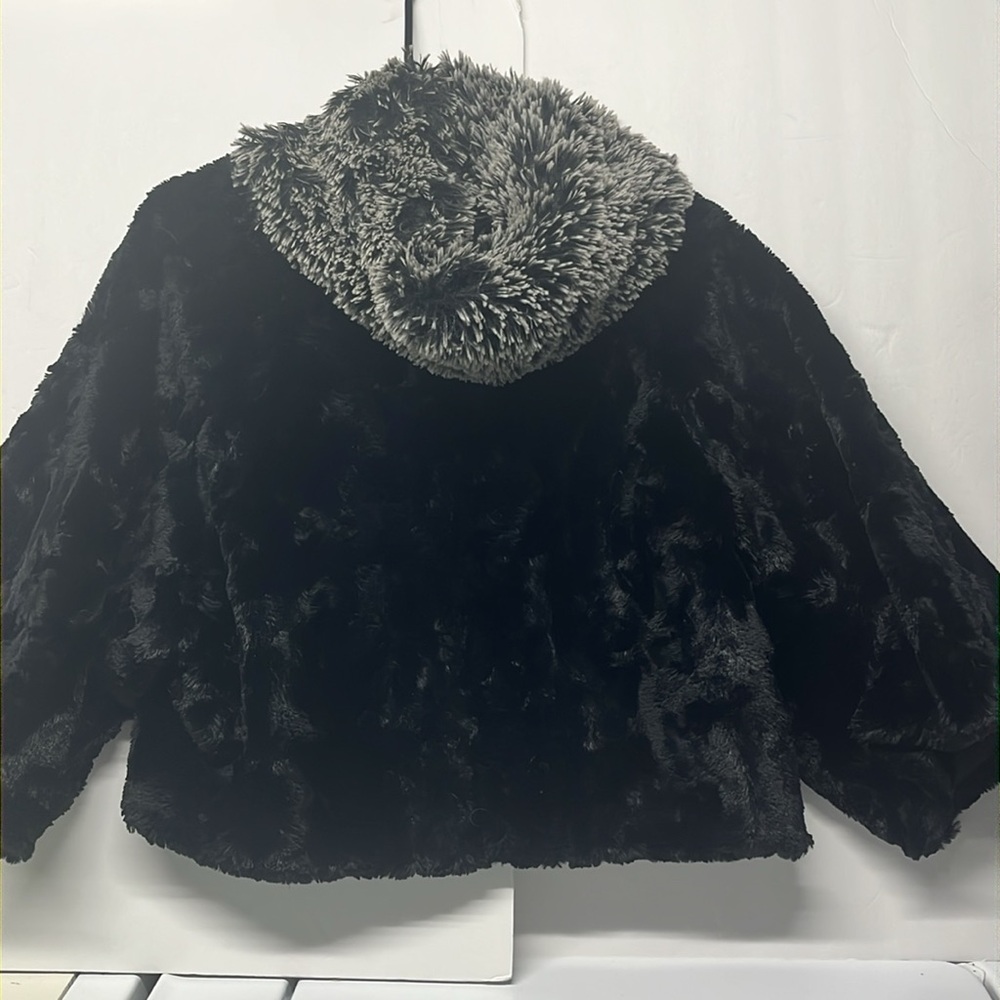 Women's Black Faux Fur Sweater